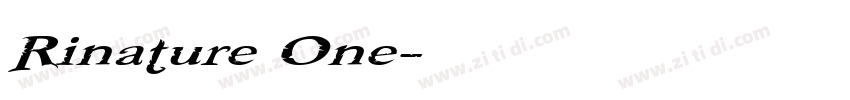 Rinature One字体转换